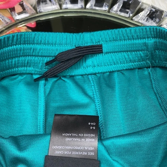 Adidas Teal Shorts with White Stripes Blk Trim - Picture 4 of 6